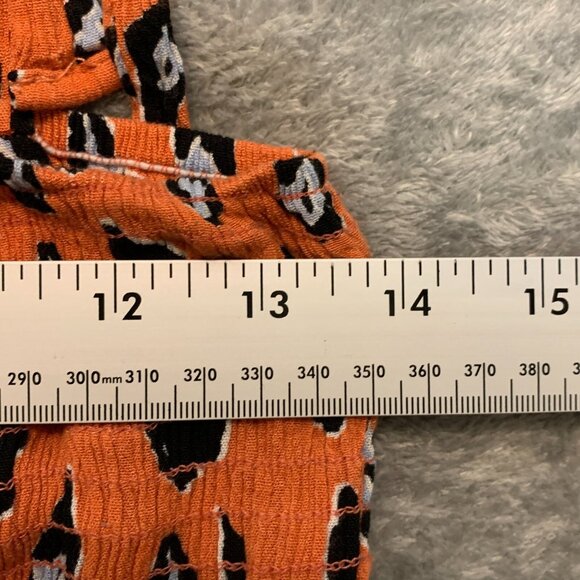 Fantastic Fawn Women Beach Animal Print Crepe Tie Shoulder Wide Leg Jumpsuit L - Picture 7 of 12